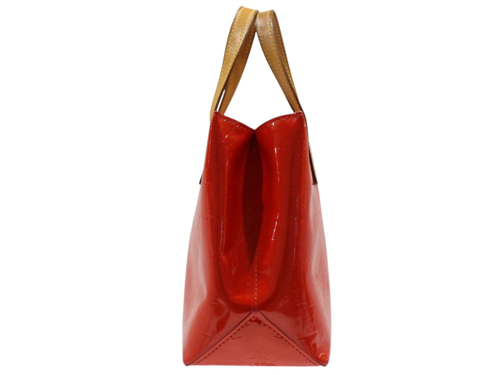 Louis Vuitton Handbag Lead Monogram Leather Vernis Red Canvas